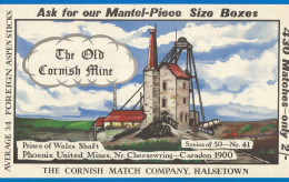 RUSSIA , Export Matchbox Label (big Format) GROSS - Cornish Mine - Boites D'allumettes - Etiquettes