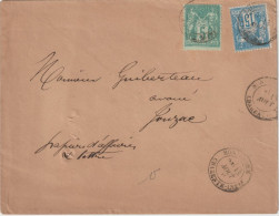 1881 - SAGE - RARE TARIF 20c PAPIERS D'AFFAIRE 4° ECH ! ENVELOPPE De MONTENDRE (CHARENTE INFERIEURE) => JONZAC - 1876-1898 Sage (Type II)