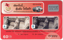 THAILAND O-237 Prepaid Happy - Advertising, Traffic, Car, Toyota - Used - Thaïland