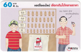 THAILAND O-352 Prepaid Happy - Cartoon, Communication, Mobile Phone - Used - Tailandia