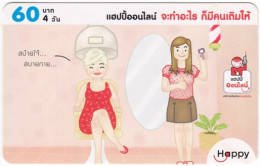 THAILAND O-354 Prepaid Happy - Cartoon, Communication, Mobile Phone - Used - Tailandia