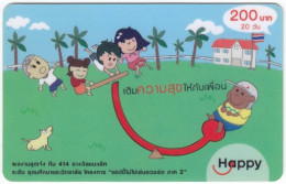 THAILAND O-384 Prepaid Happy - Cartoon, People, Youth - Used - Tailandia