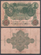 Ro 32 Reichsbanknote 50 Mark 1908 Pick 32 - F (4)  UDR R Seria D     (31655 - Altri & Non Classificati
