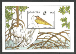 Gamia 1988 Year , Mint Block MNH (**) Birds Pelican Imperf. - Gambia (1965-...)