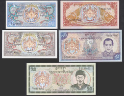 Bhutan - 5 Stück Schöne Banknoten In Erhaltung UNC (1)   (31623 - Sonstige – Asien