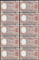 Indien - India - 10 Pieces A'2 RUPEES Pick 79j 1976 No Letter - UNC (1) Sign. 85 - Other - Asia