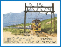 Lesotho 1984 Year , Mint Block (MNH**) Train Imperf. - Treni