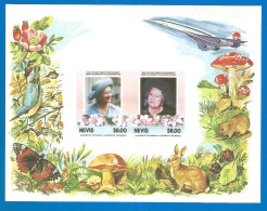 Nevis , Queen Elizabeth , Mint Block MNH (**) Imperf. - Familles Royales