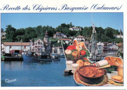 Recette Des CHIPIRONS BASQUAISE Ou Calamars. Port De CIBOURE En Arrière Plan - Editions THOUAND N° 3203 - Recepten (kook)