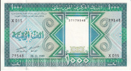 BILLETE DE MAURITANIA DE 1000 OUGUIYA DEL AÑO 1989 SIN CIRCULAR (UNC) (BANKNOTE) - Mauritanië