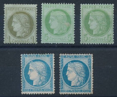 AB-431: FRANCE:  Lot "CERES" N°50-53(2)-60A-60B(2 Dents Faibles) Tous Neufs Sans Gomme - 1871-1875 Cérès