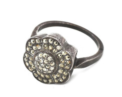 Ezüst (Ag) Gyűrű, Kis Kövekkel. Jelzett M: 54, 6,48 G - Autres & Non Classés