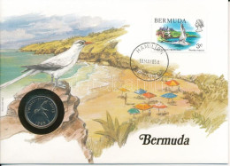 Bermuda 1985. 25c Felbélyegzett Borítékban, Bélyegzéssel, Német Nyelvű Leírással T:UNC  Bermuda 1985. 25 Cents In Envelo - Sin Clasificación
