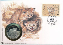 Jemen DN (1991) "A Világ Vadvédelmi Alap (WWF) 30. évfordulója - Felis Margarita (Homoki Macska)" Kétoldalas Fém Emlékér - Non Classés