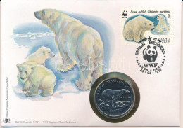 Szovjetunió DN (1991) "A Világ Vadvédelmi Alap (WWF) 30. évfordulója - Ursus Maritimus (Jegesmedve)" Kétoldalas Fém Emlé - Zonder Classificatie