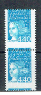 3095 Marianne Du 14 Juillet 4,40 F. Paire Piquage à Cheval - Unused Stamps