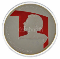 Svájc DN "Arnold Von Melchtal - Confoederatio Helvetica" Kétoldalas, Ezüstözött, Részben Multicolor Emlékérem (70mm) T:P - Ohne Zuordnung