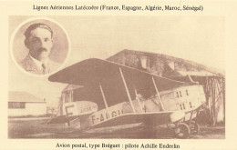 AVIATION #FG56914 LIGNES AERIENNES LATECOERE AVION POSTAL BREGUET PILOTE ENDERLIN - ....-1914: Precursors
