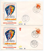 Germany, West 1971 2 FDCs Scott 1074 Matches Cause Fires; Bonn & Berlin Postmarks - 1971-1980