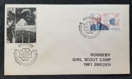 Sweden RONNEBY Girl Scout Camping 1981 Scouting Jamboree Scouts (FDC) - Covers & Documents