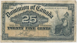 Kanada 1900. 25c Szign.: T. C. Boville T:F,VG Folt Canada 1900. 25 Cents Sign.: T. C. Boville C:F,VG Spot Krause P#9b - Ohne Zuordnung