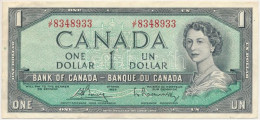 Kanada 1954. 1$ átalakított Haj. Szign: Bouey-Rasminsky T:F Canada 1954. 1 Dollar, Modified Hair Style. Sign: Bouey-Rasm - Ohne Zuordnung