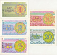 Kazahsztán 1993. 1t-20t (5xklf) T:UNC-F Kazakhstan 1993. 1 Tyin - 20 Tyin (5xdiff) C:UNC-F - Zonder Classificatie