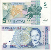 Kirgizisztán 1993. 5S + 1997. 5S T:UNC,AU Kyrgyzstan 1993. 5 Som + 1997. 5 Som C:UNC,AU - Non Classés