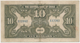 Kína / Central Bank Of China 1923. 10Y T:F Folt China / Central Bank Of China 1923. 10 Yuan C:F Spot Krause P#176 - Unclassified