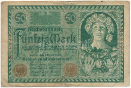 Németország / Weimari Köztársaság 1920. 50M T:VG Folt Germany / Weimar Republic 1920. 50 Mark C:VG Spot Krause P#68 - Unclassified