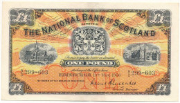 Skócia 1956. 1P "National Bank Of Scotland" T:XF,VF Kis Folt Scotland 1956. 1 Pound "National Bank Of Scotland" C:XF,VF  - Unclassified