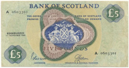 Skócia 1968. 5P "Bank Of Scotland" T:F Scotland 1968. 5 Pounds "Bank Of Scotland" C:F Krause P#110a - Unclassified