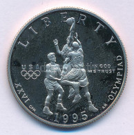 Amerikai Egyesült Államok 1995S 1/2$ Cu-Ni "Atlantai Olimpia - Kosárlabda" Kapszulában T:PP Patina USA 1995S 1/2 Dollar  - Sin Clasificación