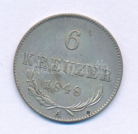 Ausztria 1848A 6kr Ag T:AU,XF  Austria 1848A 6 Kreuzer Ag C:AU,XF  Krause KM#2200 - Zonder Classificatie