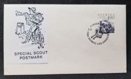 Sweden Special Scout Postmark 1984 Scouting Jamboree Bicycle Scouts (FDC) - Storia Postale