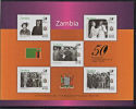 Zm9997b ZAMBIA 2014, 50th Anniv Independence (Issued 23-10-2014) MNH M-sheet - Zambia (1965-...)