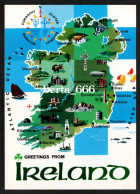 Greetings From Ireland * Country Map * New Postcard - Gruss Aus.../ Grüsse Aus...