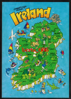 Greetings From Ireland * Country Map * New Postcard - Other & Unclassified