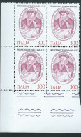 Italia 1982; Francesco Tasso, Organizzò Il Servizio Postale In Europa. Quartina Di Angolo Inferiore. - 1981-90: Ungebraucht