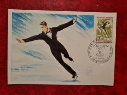 FDC 1968 MAXI  JEUX OLIMPIQUES GRENOBLE  LE PATINAGE - 1960-1969