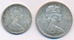 Kanada 1966. 50c Ag "II. Erzsébet" + 1$ Ag "II. Erzsébet" T:1- Canada 1966. 1/2 Cent Ag "Elizabeth II" + 1 Dollar Ag "El - Ohne Zuordnung