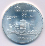 Kanada 1973. 10D Ag "Montreali Olimpia - Montreal Látképe" Kapszulában T:UNC Canada 1973. 10 Dollars Ag "Montreal Olympi - Non Classés