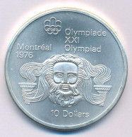 Kanada 1974. 10$ Ag "Montreali Olimpia - Zeusz Fej" T:UNC Canada 1974. 10 Dollars Ag "Montreal Olympic Games - Head Of Z - Unclassified