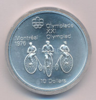 Kanada 1974. 10$ Ag "Montreali Olimpia - Kerékpár" Kapszulában T:UNC Canada 1974. 10 Dollars Ag "Montreal Olympic Games  - Sin Clasificación