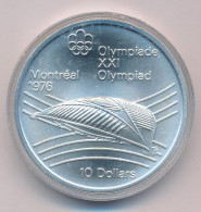 Kanada 1976. 10$ Ag "II. Erzsébet / Montreali Olimpia - Olimpiai Velodrom" T:UNC Canada 1976. 10 Dollars Ag "Elisabeth I - Non Classés