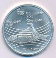 Kanada 1976. 10$ Ag "Montreali Olimpia - Olimpiai Stadion" T:UNC Canada 1976. 10 Dollars Ag "Montreal Olympic Games - Ol - Zonder Classificatie