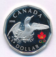 Kanada 2008. 1$ Ag "II. Erzsébet / Olimpiai Logó (Lucky Loonie)" Részben Multicolor, Kapszulában, Tanúsítvánnyal T:PP Ha - Unclassified