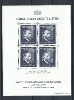 Liechtenstein Bloc N°3** (MNH) 1938 - Exposition Philatélique De Vaduz - Blokken