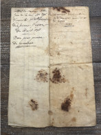 Contrat De Mariage Entre Jean De La Cour Seigneur D’intervalle Et Demoiselle Françoise De La Fresnaye 1595 - Historische Dokumente
