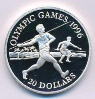 Tuvalu 1994. 20$ Ag "Nyári Olimpia, Atlanta - Gerelyhajítás" Kapszulában T:PP Tuvalu 1994. 20 Dollars Ag "Summer Olympic - Non Classificati